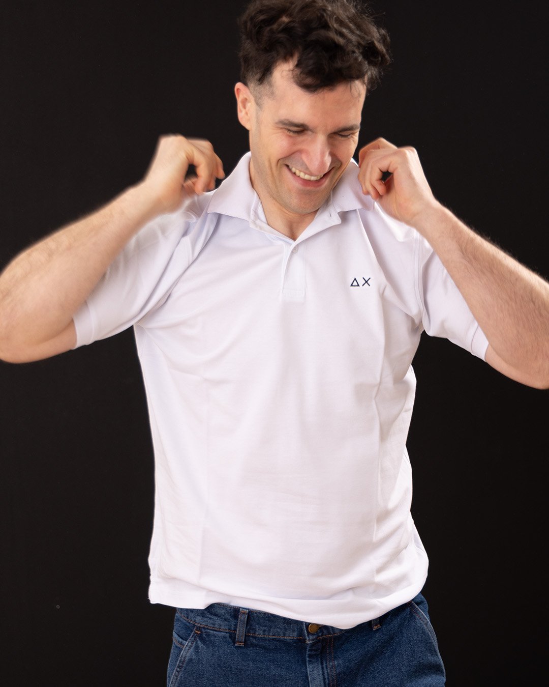 Polo - Polo under collar print Bianco - immagine 3