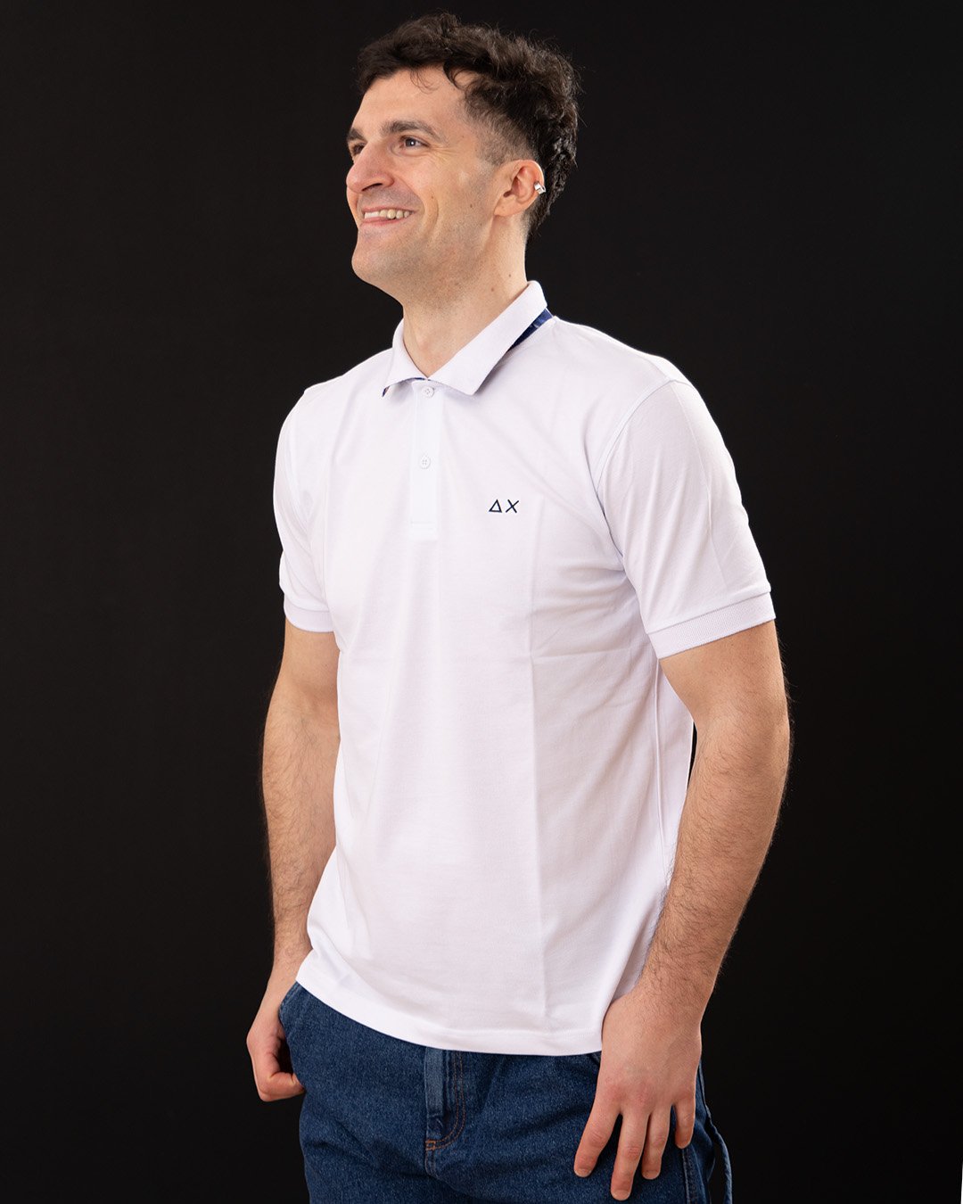Polo - Polo under collar print Bianco - immagine 5