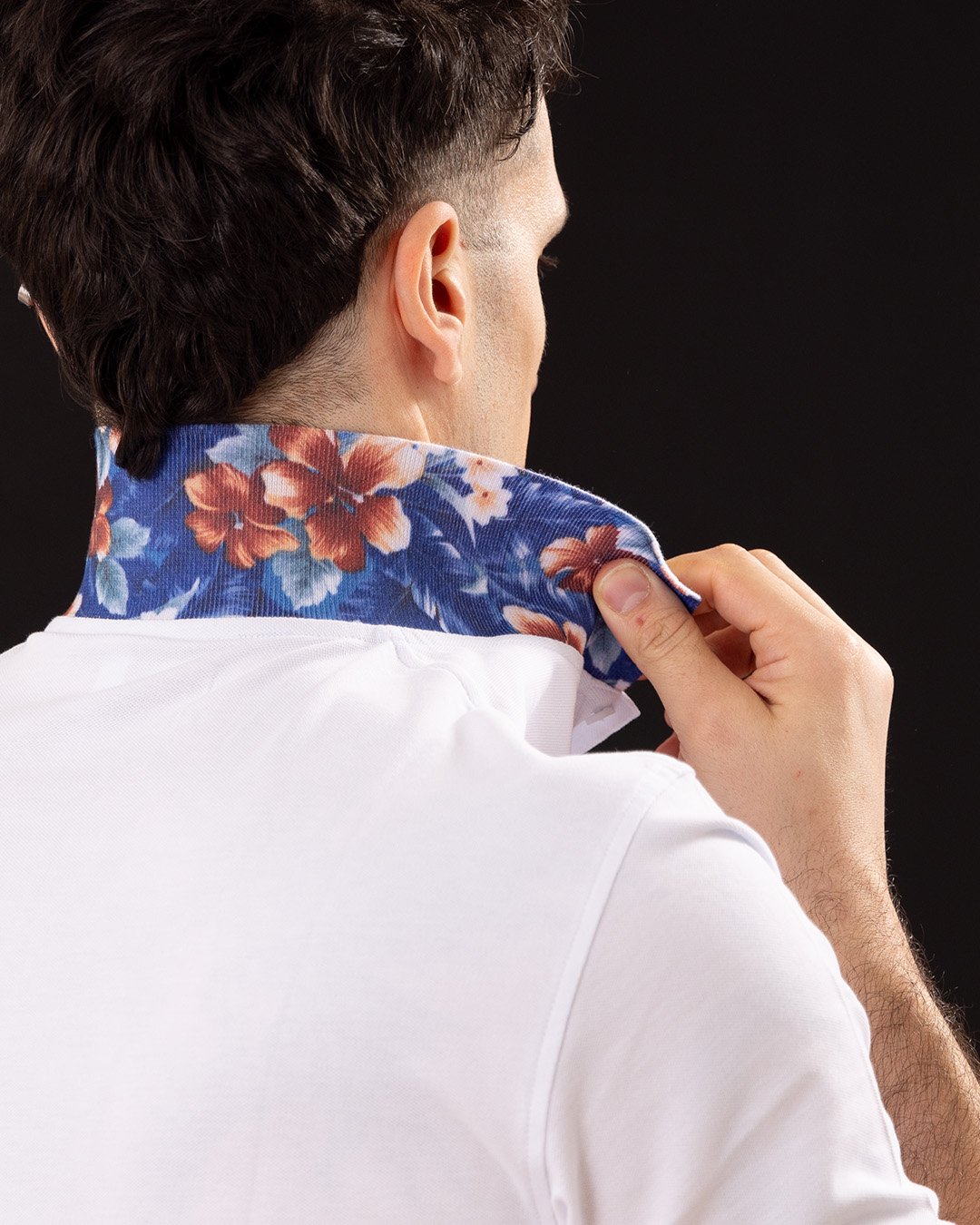 Polo - Polo under collar print Bianco - immagine 6