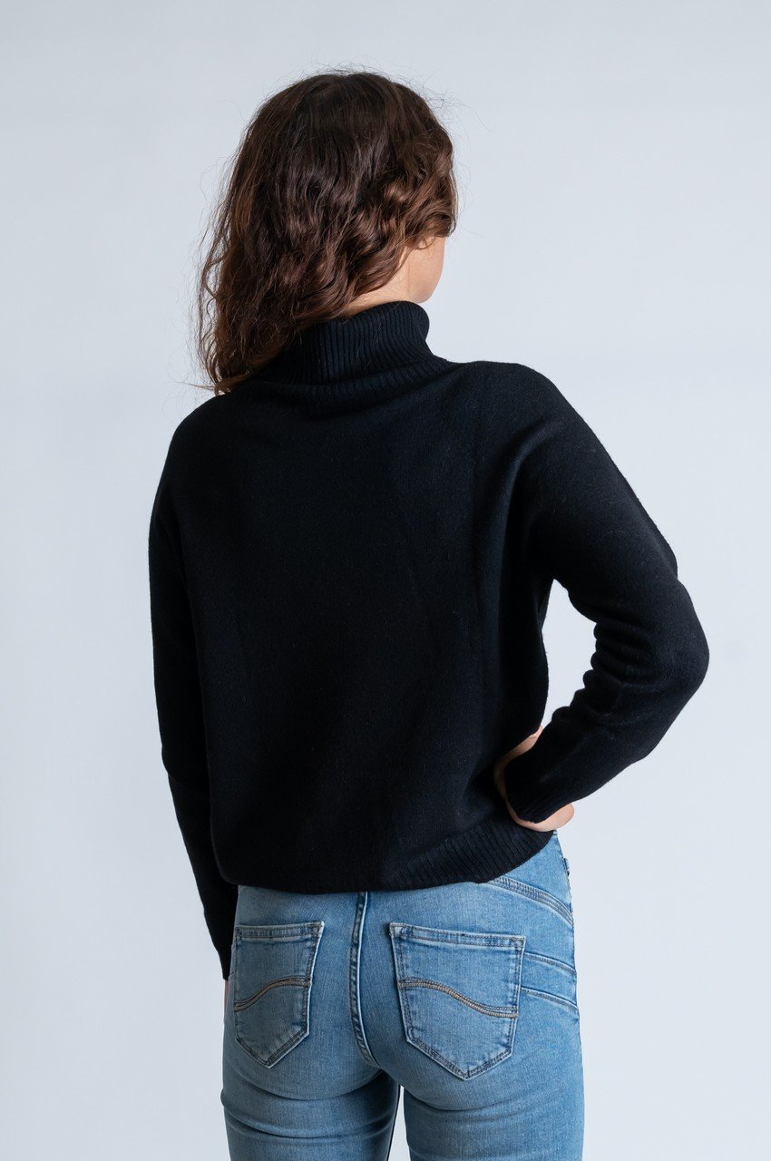 Maglie - Maglia dolcevita relax Nero - immagine 4