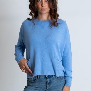 Maglie - Maglia over con tasche Lavanda