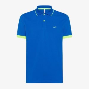 Polo - Polo small stripes fluo Royal