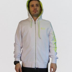 Felpe - Hood zip sun fluo felpa