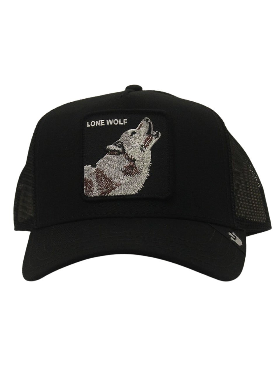 BERRETTI - Lone Wolf trucker cap Black