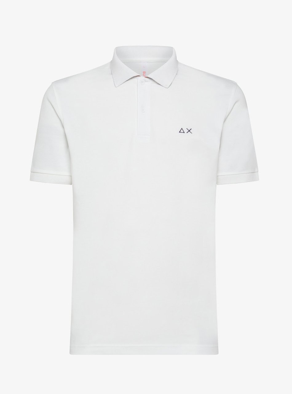 Polo - Polo under collar print Bianco