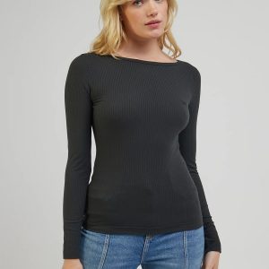 T-shirt m/l - Boat l/s tee Charcoal