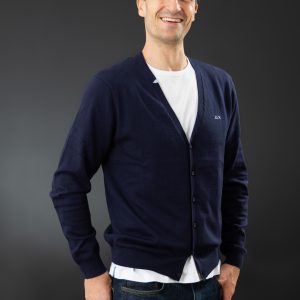 Maglie - Cardigan solid Navy Blue