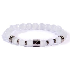 Bracciale - Bracciale pietra Occhio di Gatto Bianco