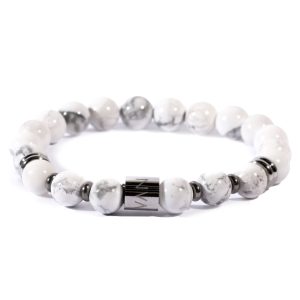 Bracciale - Bracciale pietra Howlite Bianca
