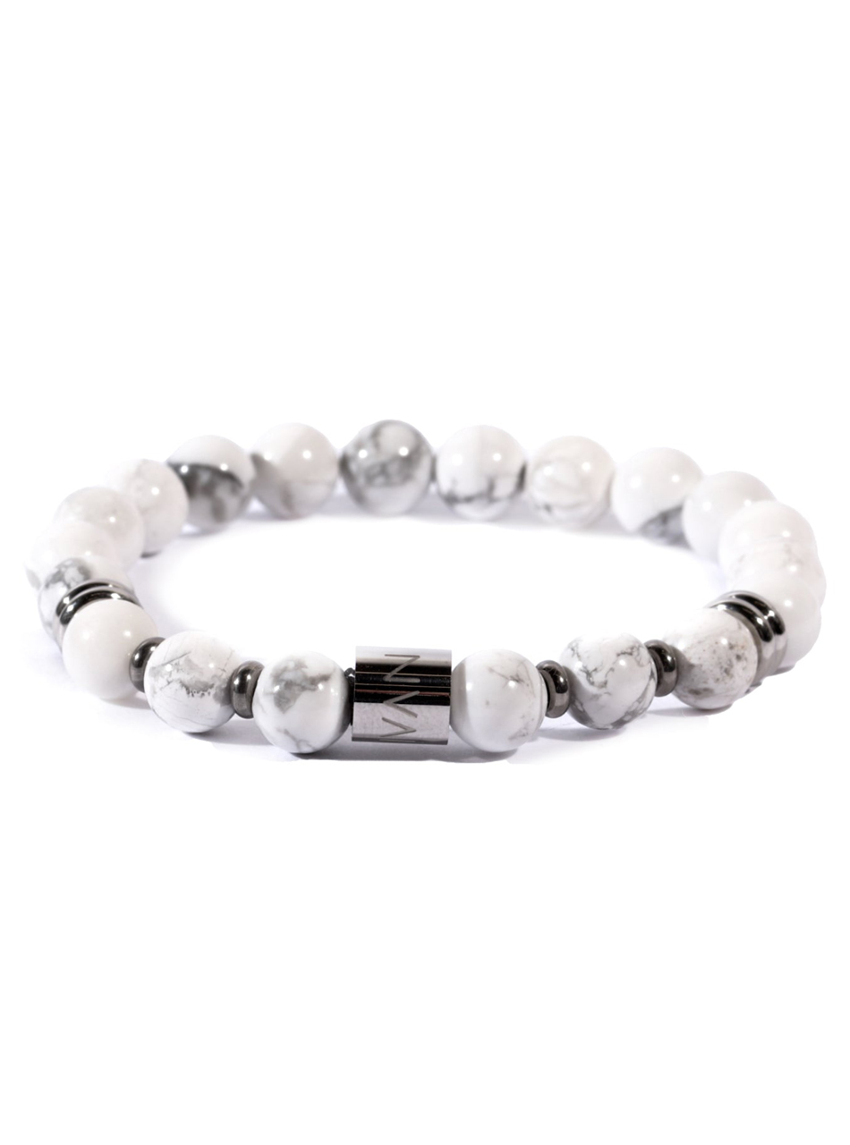 Bracciale - Bracciale pietra Howlite Bianca