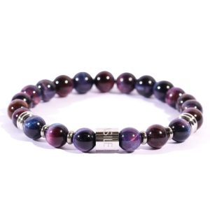 Bracciale - Bracciale pietra Occhio di Tigre Viola