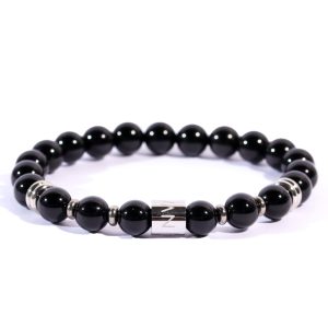 Bracciale - Bracciale pietra Agata Nero