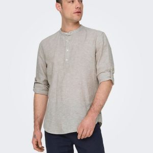 Camicie - Onscaiden halfplackt Chinchill