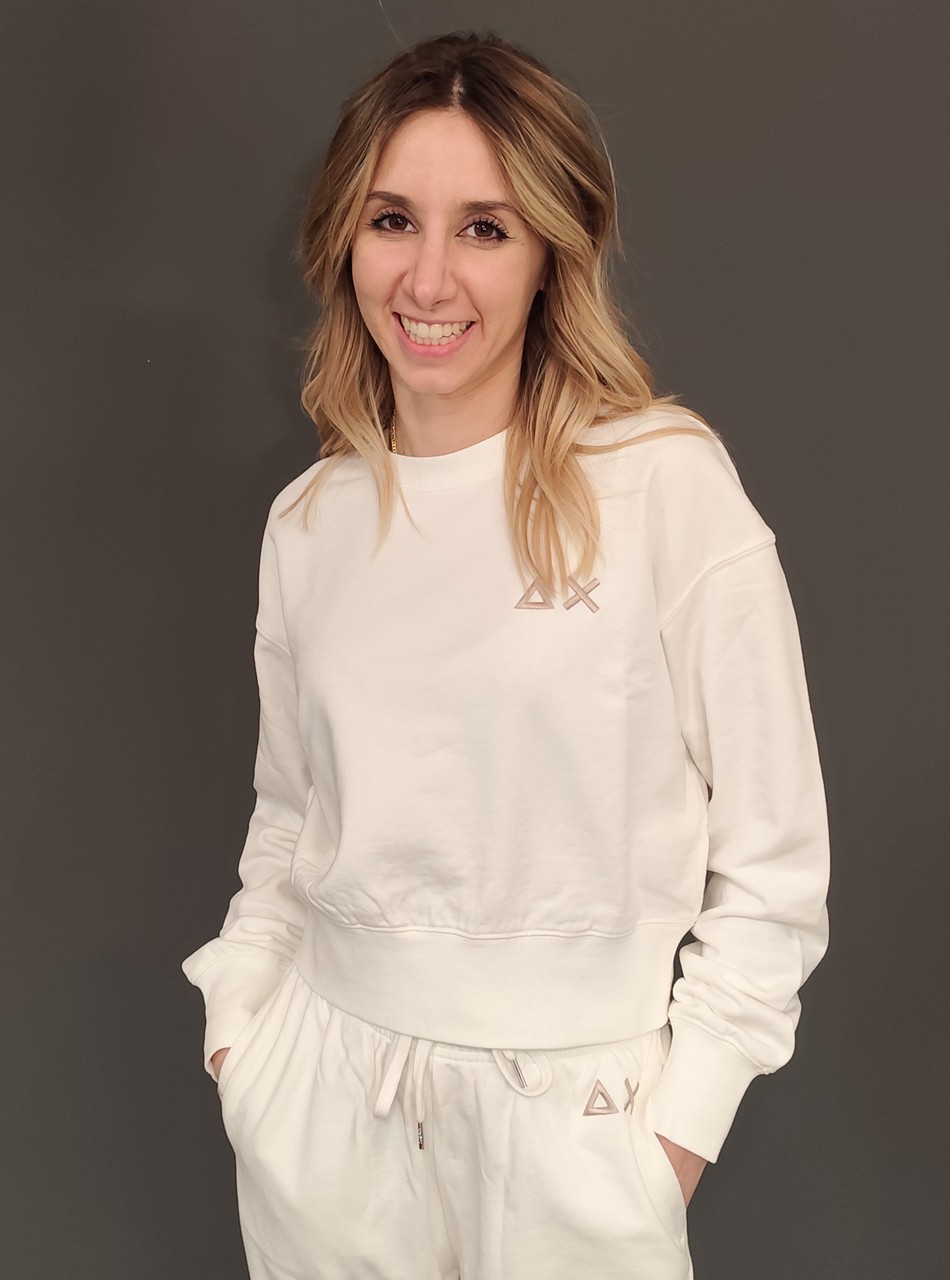 Felpe - Sweat crop Bianco/Panna