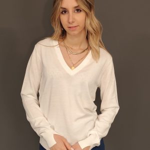 Maglie - V neck sweater Bianco/Panna