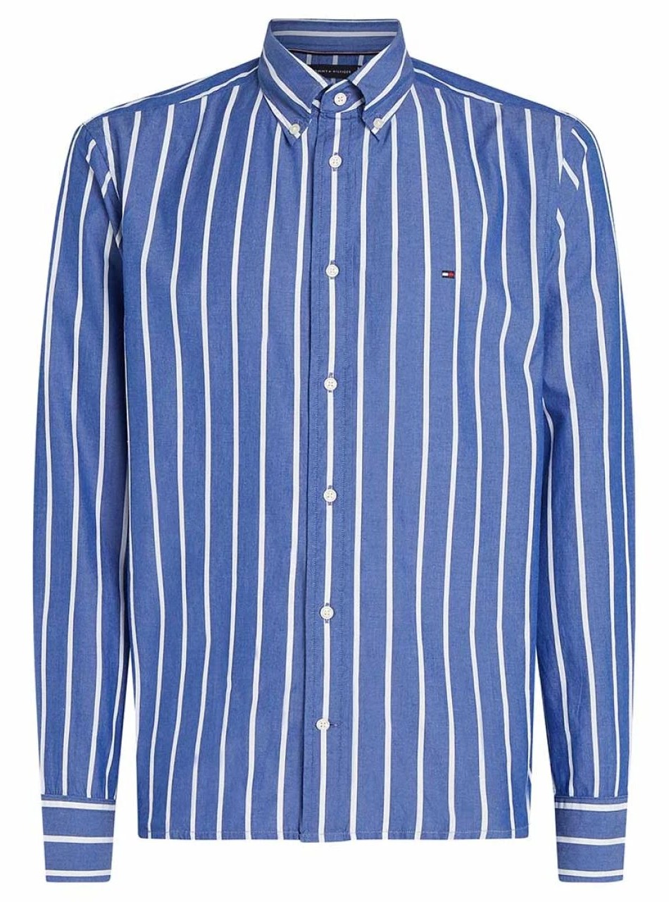 Camicie - Wide stripe shirt Blu/White