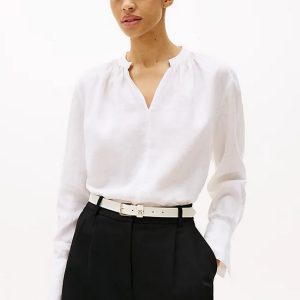 Camicie - Ess shirt linen Optic White