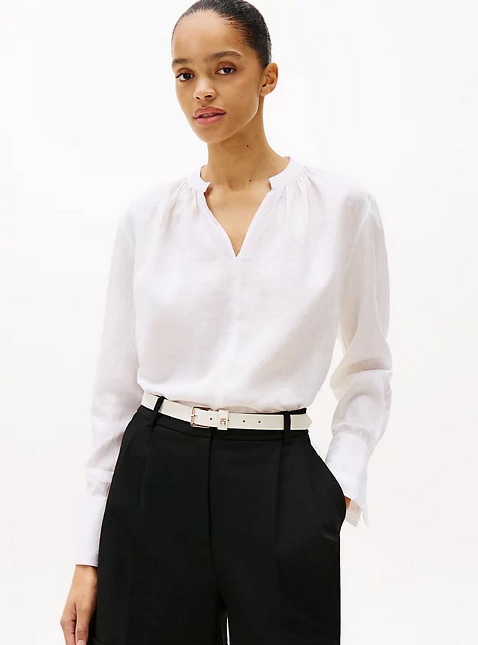 Camicie - Ess shirt linen Optic White