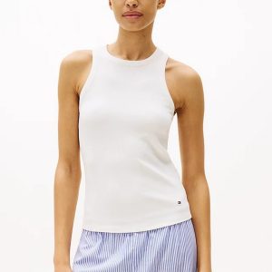 Canotte - Slim rib tank Ecru