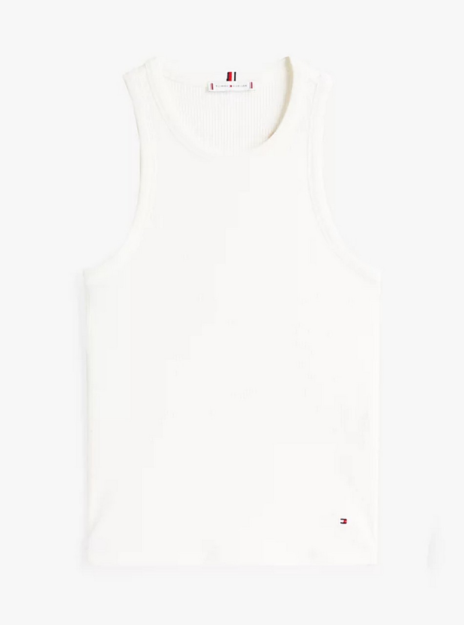 Canotte - Slim rib tank Ecru - immagine 5
