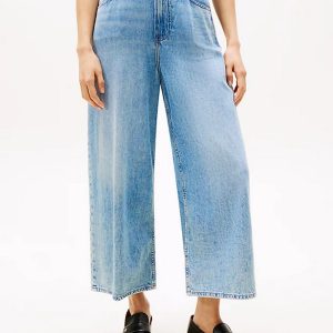 Jeans - Wide leg denim cropped