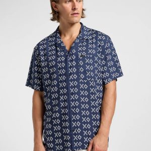 Camicia m/m - Resort shirt rivet Ecru