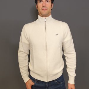 Maglie - Track zip sweater Bianco Panna