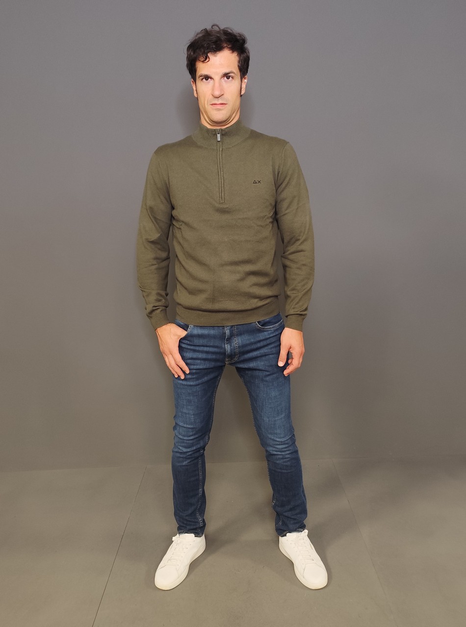Maglie - Half zip sweater Militare - immagine 5