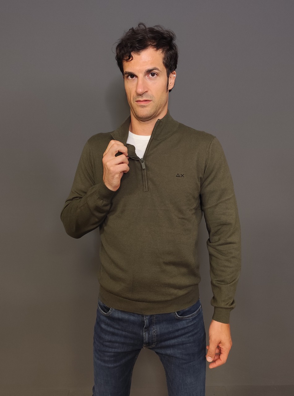 Maglie - Half zip sweater Militare - immagine 2