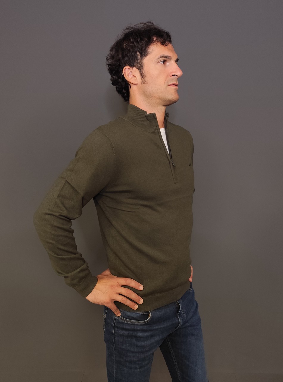 Maglie - Half zip sweater Militare - immagine 4