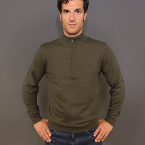 Maglie - Half zip sweater Militare