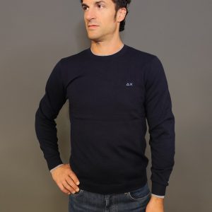 Maglie - Round sweater double Navy