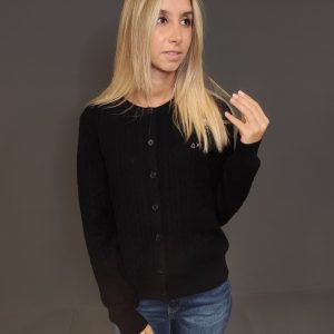 Maglie - Cardigan roundneck Nero