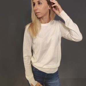 Maglie - Sweater basic Bianco Panna
