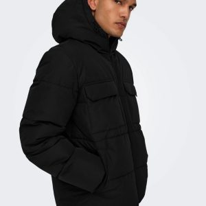 Giacconi - Onseliah hood jkt Dark Black