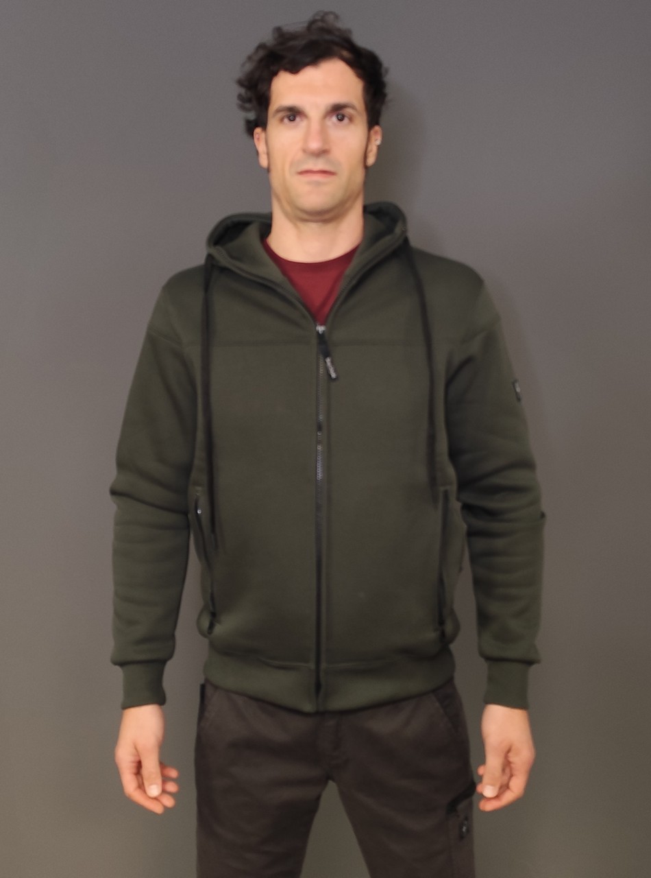 Felpe - Venator felpa zip e cap Green