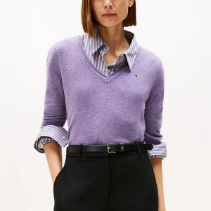 Maglie - Soft wool V sweat Lilac