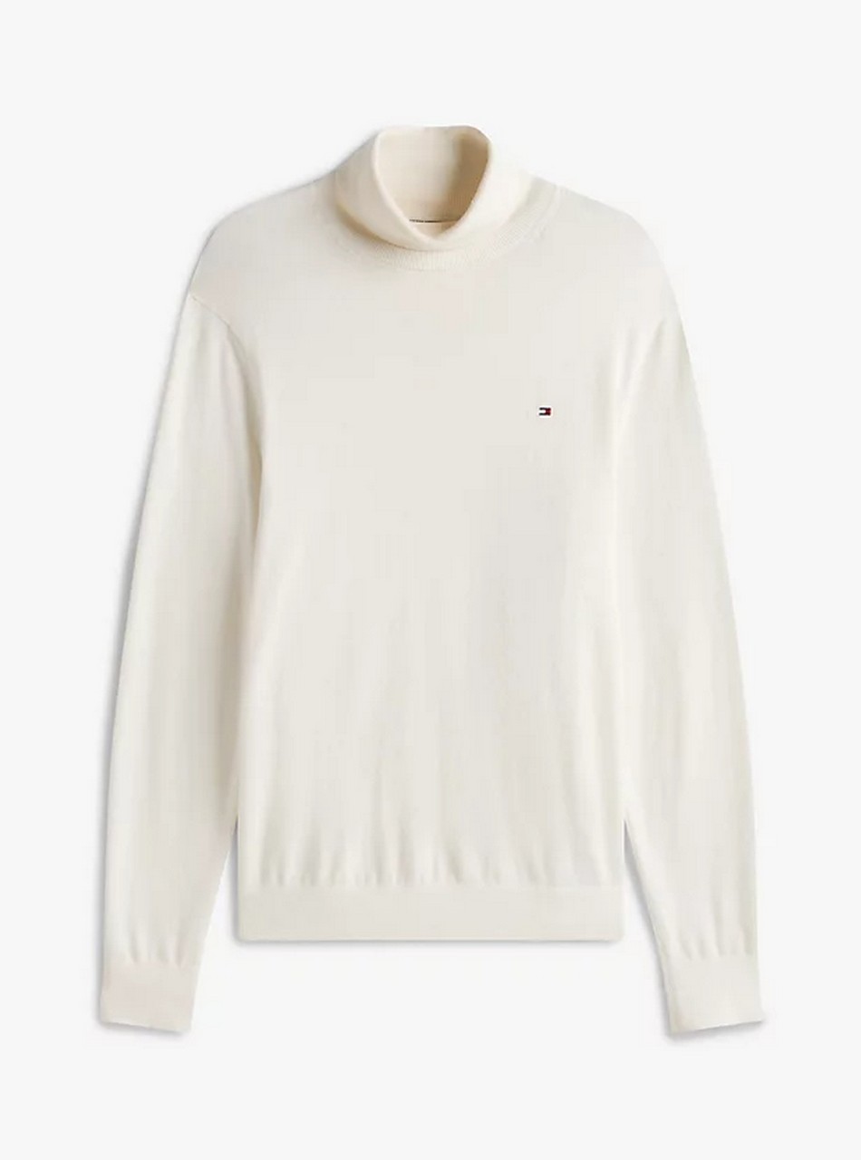 Maglie - Pima roll neck con casmere Ivory Petal - immagine 5