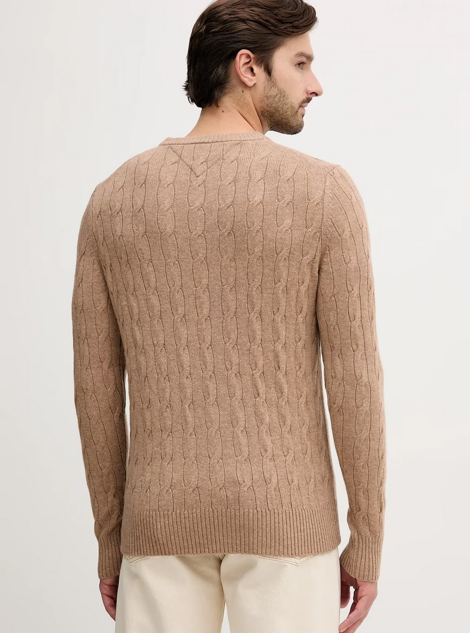Maglie - Lambswool cable crew Safari Canvas Heather - immagine 4