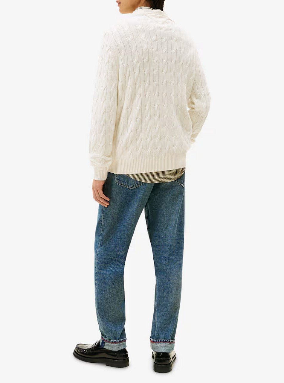 Maglie - Lambswool cable crew Ivory Petal - immagine 3