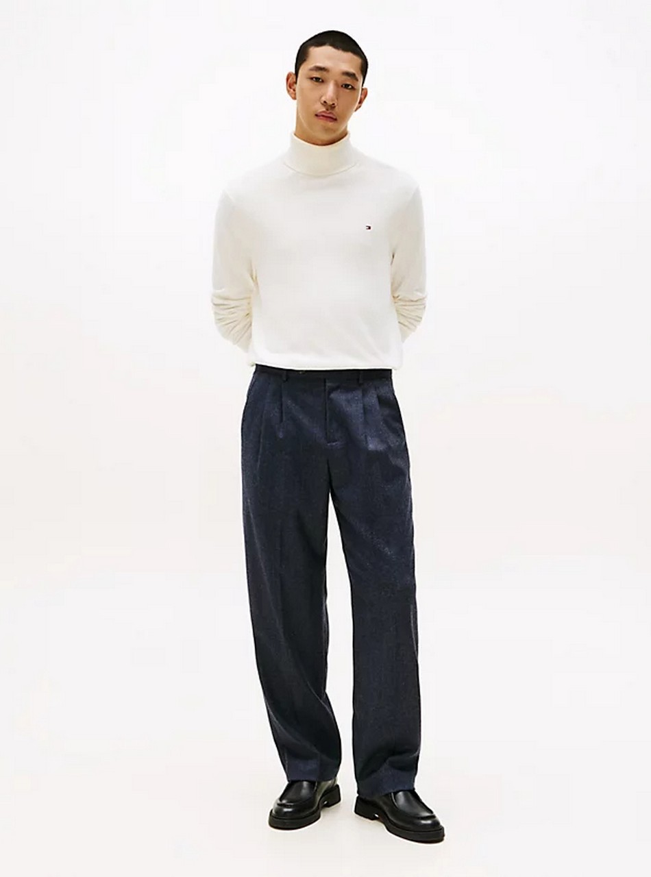 Maglie - Pima roll neck con casmere Ivory Petal - immagine 3