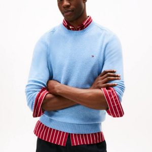 Maglie - Lambswool crew Light Blu Heather