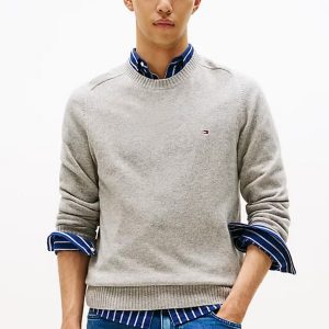 Maglie - Lambswool crew Light Grey Heather