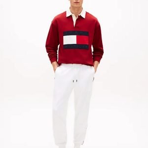 Pantaloni sportivi - Global stripe sweatpant White