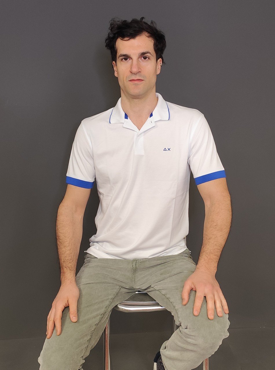 Polo - Polo small stripe fluo Bianco