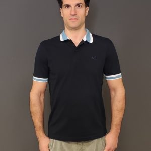 Polo - Polo multistripes collar Navy