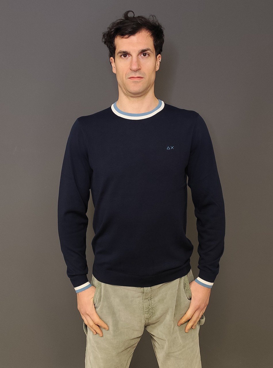 Maglie - Sweater stripes detalis Navy