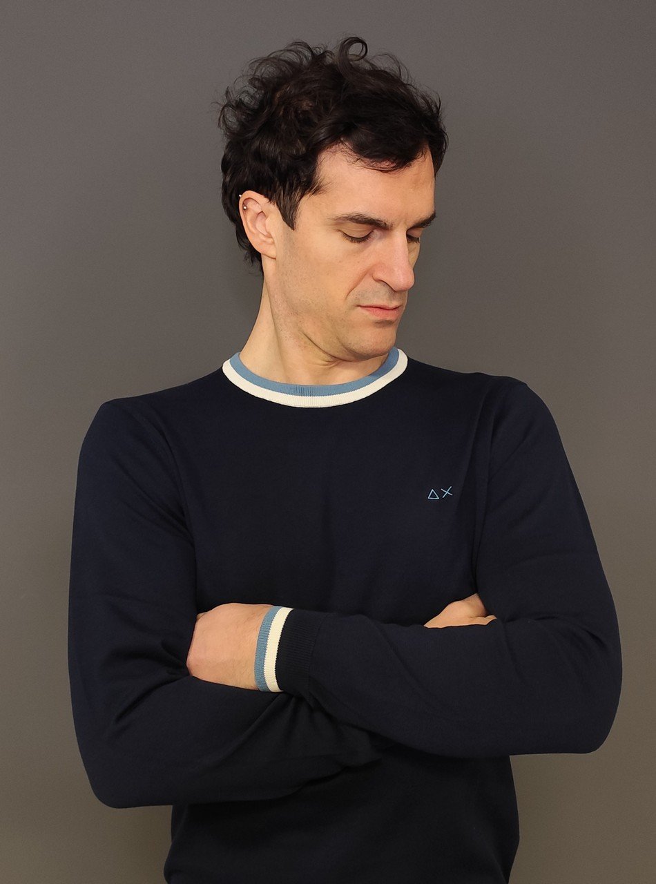 Maglie - Sweater stripes detalis Navy - immagine 2