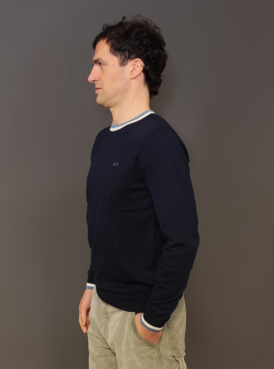 Maglie - Sweater stripes detalis Navy - immagine 3