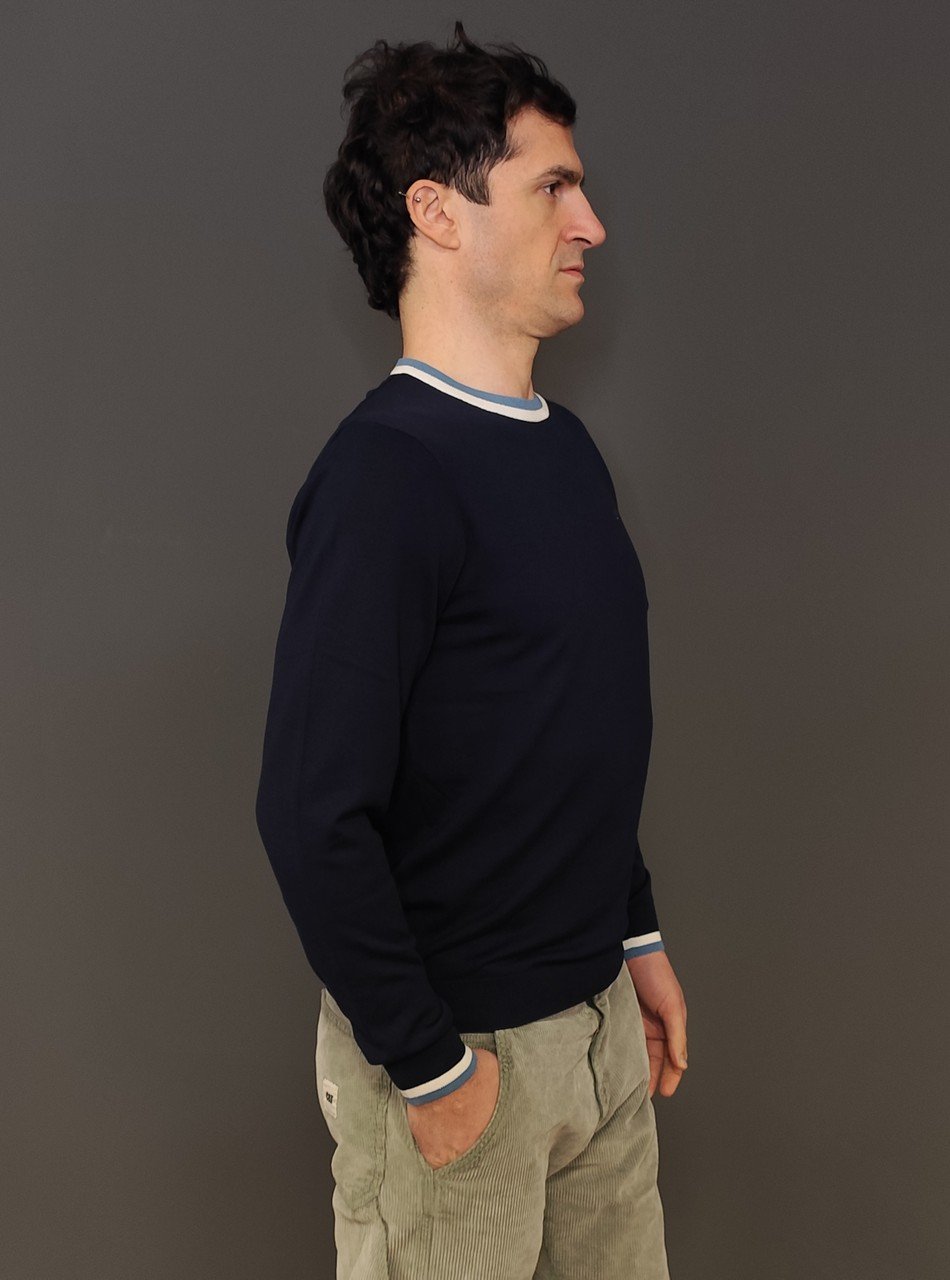 Maglie - Sweater stripes detalis Navy - immagine 4